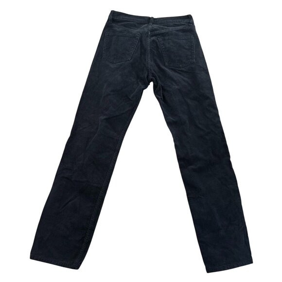 John Galt Womens Corduroy Pants Small Black Straight Leg Classic Casual Mid Rise - Picture 2 of 14